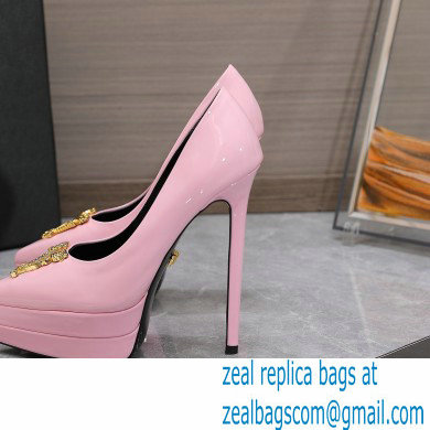 Versace Heel 15.5cm platform 1.5cm Virtus Pumps Patent Pink 2022