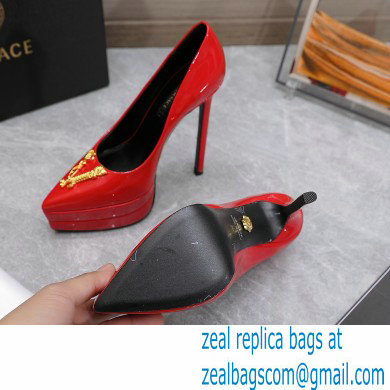 Versace Heel 15.5cm platform 1.5cm Virtus Pumps Patent Red 2022