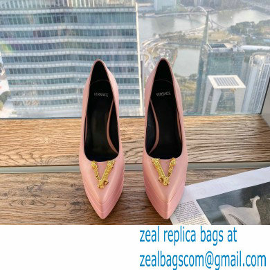 Versace Heel 15.5cm platform 1.5cm Virtus Pumps Pink 2022 - Click Image to Close