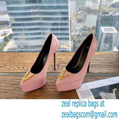 Versace Heel 15.5cm platform 1.5cm Virtus Pumps Pink 2022 - Click Image to Close