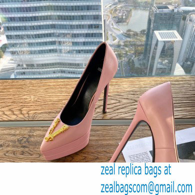 Versace Heel 15.5cm platform 1.5cm Virtus Pumps Pink 2022 - Click Image to Close