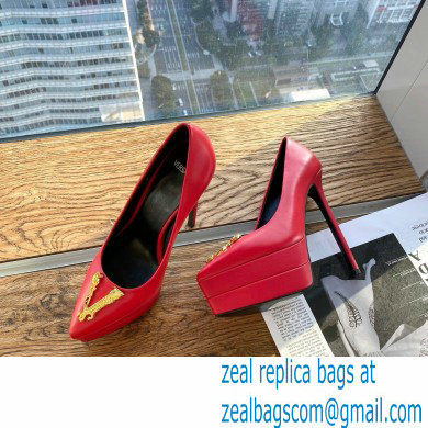 Versace Heel 15.5cm platform 1.5cm Virtus Pumps Red 2022