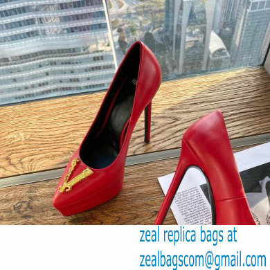 Versace Heel 15.5cm platform 1.5cm Virtus Pumps Red 2022