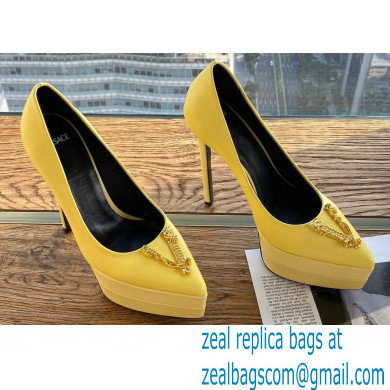 Versace Heel 15.5cm platform 1.5cm Virtus Pumps Yellow 2022