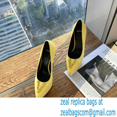 Versace Heel 15.5cm platform 1.5cm Virtus Pumps Yellow 2022