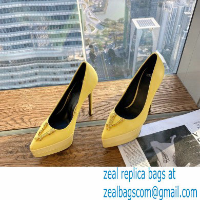 Versace Heel 15.5cm platform 1.5cm Virtus Pumps Yellow 2022