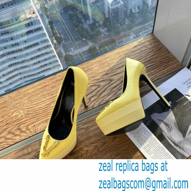 Versace Heel 15.5cm platform 1.5cm Virtus Pumps Yellow 2022