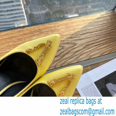 Versace Heel 15.5cm platform 1.5cm Virtus Pumps Yellow 2022