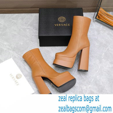 Versace Heel 15.5cm platform 6cm Aevitas Boots Brown 2022 - Click Image to Close
