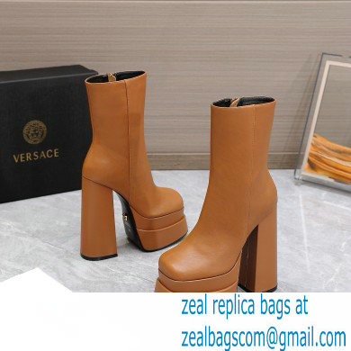 Versace Heel 15.5cm platform 6cm Aevitas Boots Brown 2022 - Click Image to Close