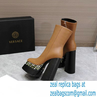 Versace Heel 15.5cm platform 6cm Aevitas Boots Brown/Print 2022