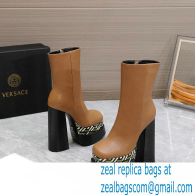 Versace Heel 15.5cm platform 6cm Aevitas Boots Brown/Print 2022