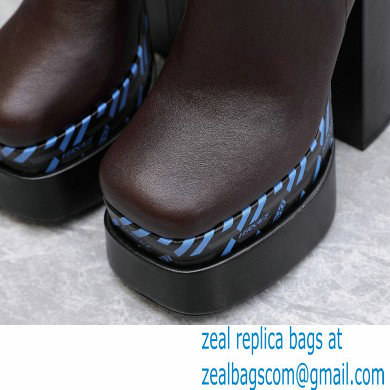 Versace Heel 15.5cm platform 6cm Aevitas Boots Coffee/Print 2022