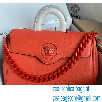 Versace La Medusa Large Handbag 308 Orange Red