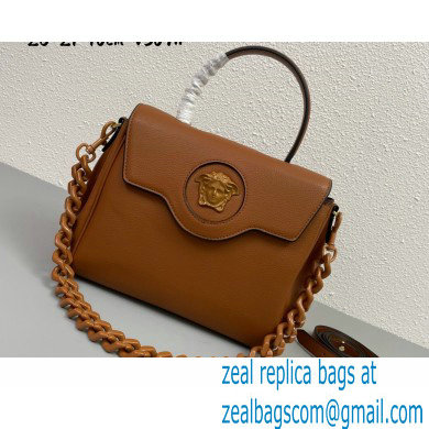 Versace La Medusa Medium Handbag 307 Caramel - Click Image to Close