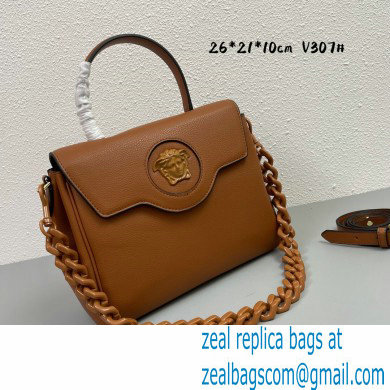 Versace La Medusa Medium Handbag 307 Caramel