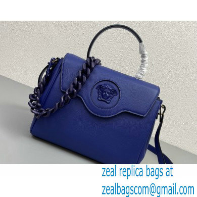 Versace La Medusa Medium Handbag 307 Dark Blue - Click Image to Close