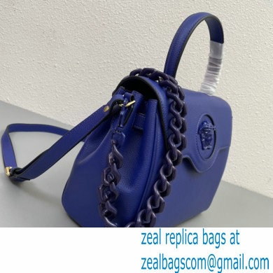 Versace La Medusa Medium Handbag 307 Dark Blue - Click Image to Close