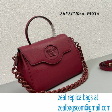 Versace La Medusa Medium Handbag 307 Dark Red