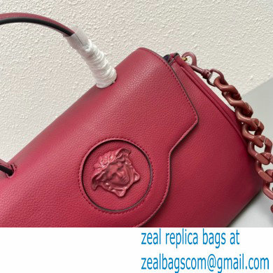 Versace La Medusa Medium Handbag 307 Dark Red - Click Image to Close