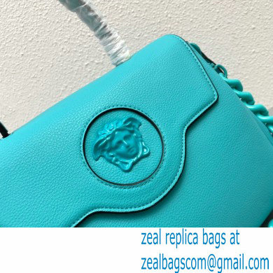 Versace La Medusa Medium Handbag 307 Turquoise Blue