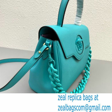 Versace La Medusa Medium Handbag 307 Turquoise Blue
