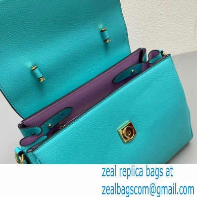 Versace La Medusa Medium Handbag 307 Turquoise Blue