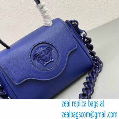 Versace La Medusa Small Handbag 306 Dark Blue - Click Image to Close