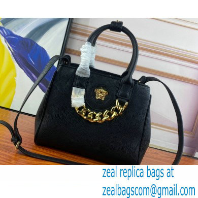 Versace La Medusa Small Tote Bag Black/Gold - Click Image to Close