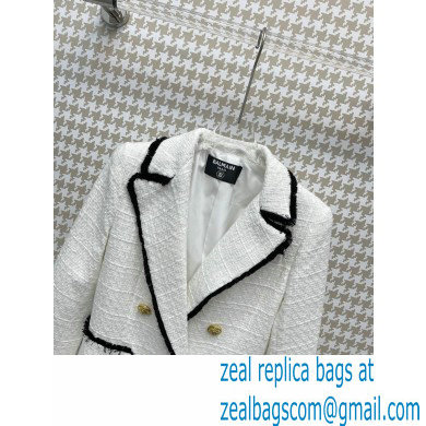 balmain white tweed jacket 2022 fall - Click Image to Close