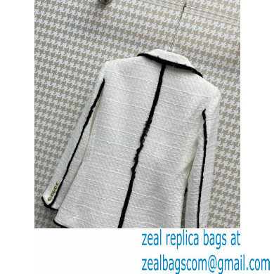 balmain white tweed jacket 2022 fall