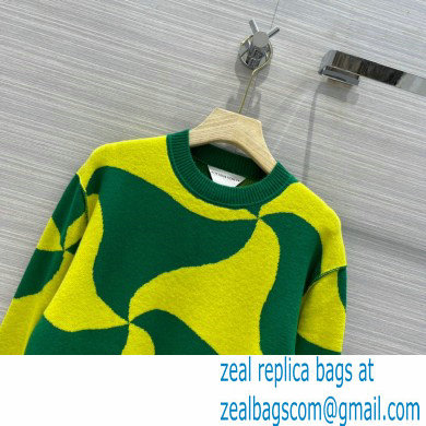 bottega veneta yellow and green cashmere sweater 2022