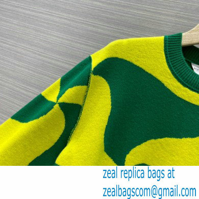 bottega veneta yellow and green cashmere sweater 2022