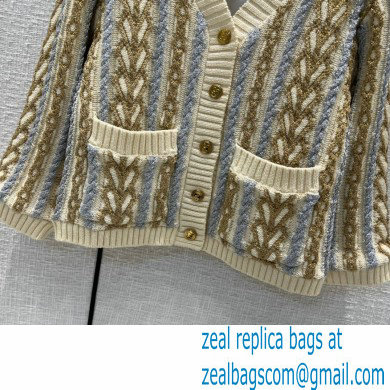 gucci wool cardigan with web 2022