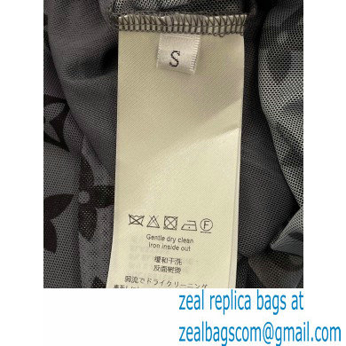 louis vuitton Monogram Print Long-Sleeved Turtleneck Top gray 2022