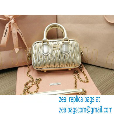 miu miu too pretty bowling bag 5BP077 gold 2022
