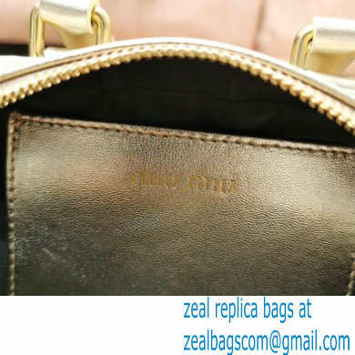 miu miu too pretty bowling bag 5BP077 gold 2022