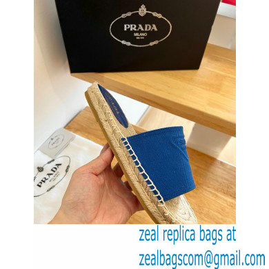 prada Fabric espadrille slides blue 2022 - Click Image to Close