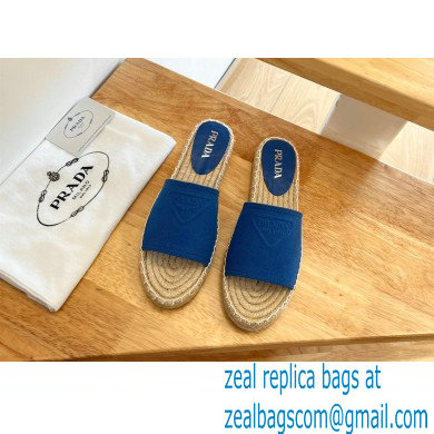 prada Fabric espadrille slides blue 2022 - Click Image to Close