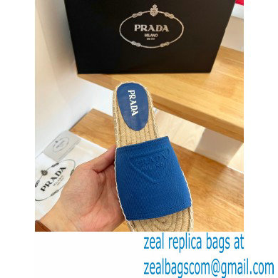 prada Fabric espadrille slides blue 2022