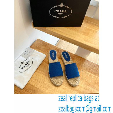 prada Fabric espadrille slides blue 2022