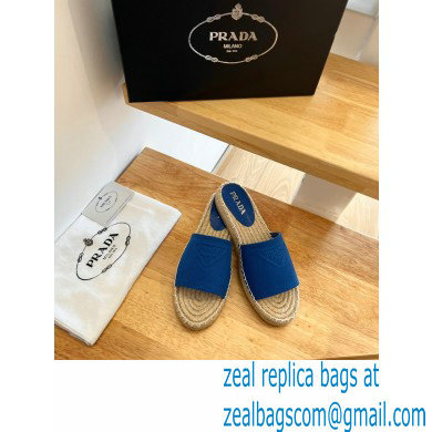 prada Fabric espadrille slides blue 2022