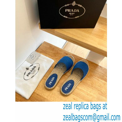 prada Fabric espadrille slides blue 2022 - Click Image to Close