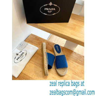 prada Fabric espadrille slides blue 2022 - Click Image to Close