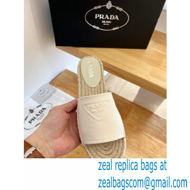 prada Fabric espadrille slides creamy 2022