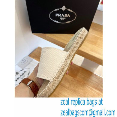 prada Fabric espadrille slides creamy 2022