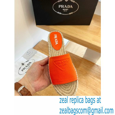 prada Fabric espadrille slides orange 2022