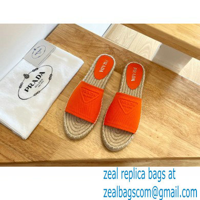 prada Fabric espadrille slides orange 2022