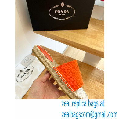 prada Fabric espadrille slides orange 2022