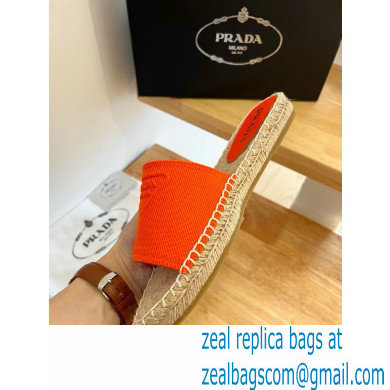 prada Fabric espadrille slides orange 2022